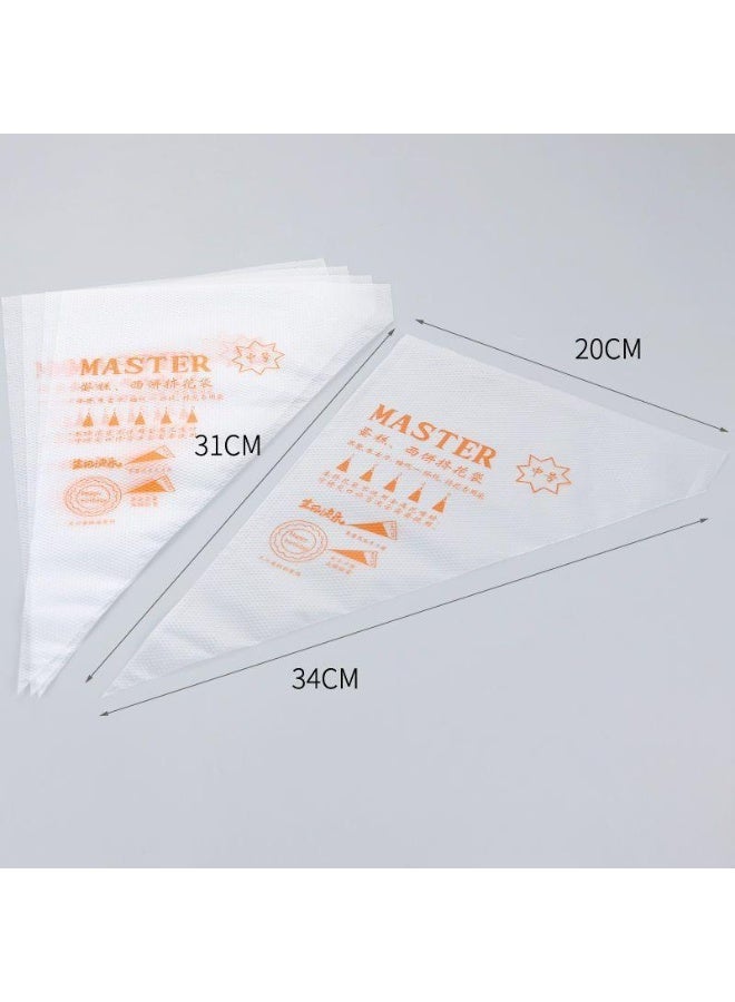 DUNISO 100pcs Thickened Disposable Anti-Burst Piping Bags, Cake Cream Pastry Bag, Dessert Biscuit Piping Bag, Household Baking Tool, Cake Decorating Tools 34cm*20cm - Image 2